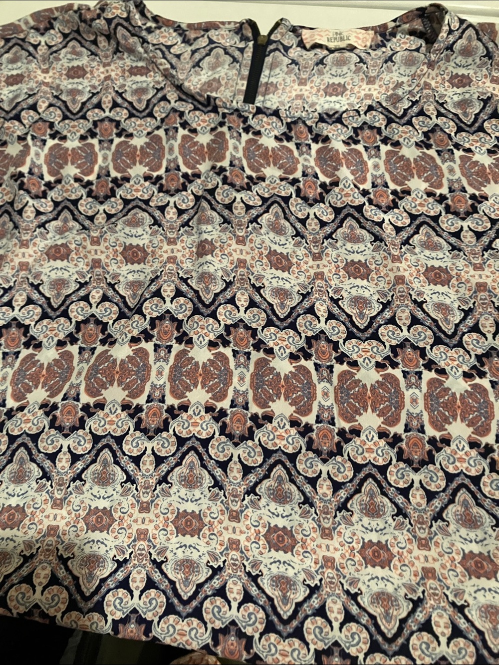 Boho print blouse